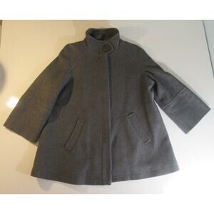 Zara Women Wool Blend Pea Jacket Women's Gray Size XL Military